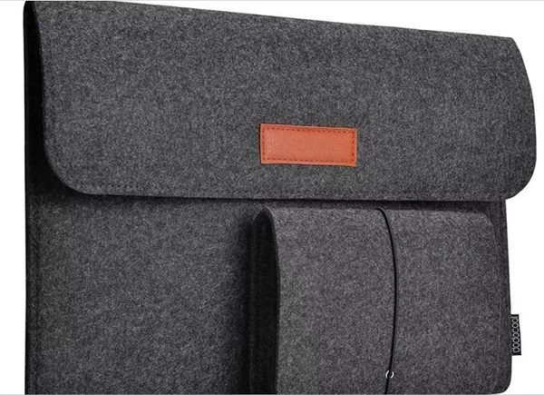 Felt computer sleeve and power supply bag Felt computer sleeve and power supply bag